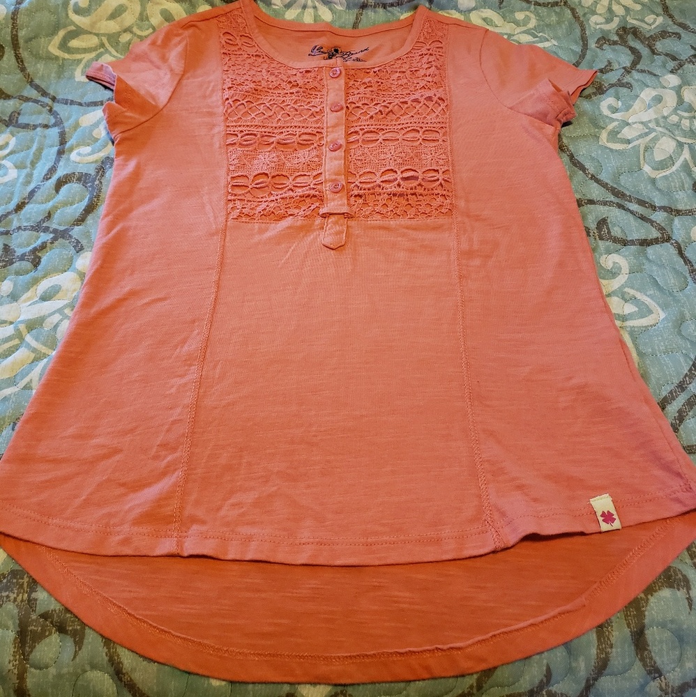 NWOT Girls Lucky Brand Shortsleeve Shirt